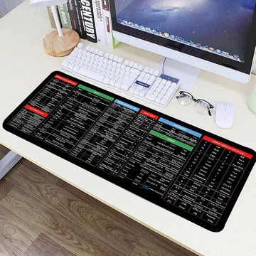 Excel Shortcut Desk Mat | 30×80cm Non-Slip Keyboard & Mouse Pad for Work & Gaming